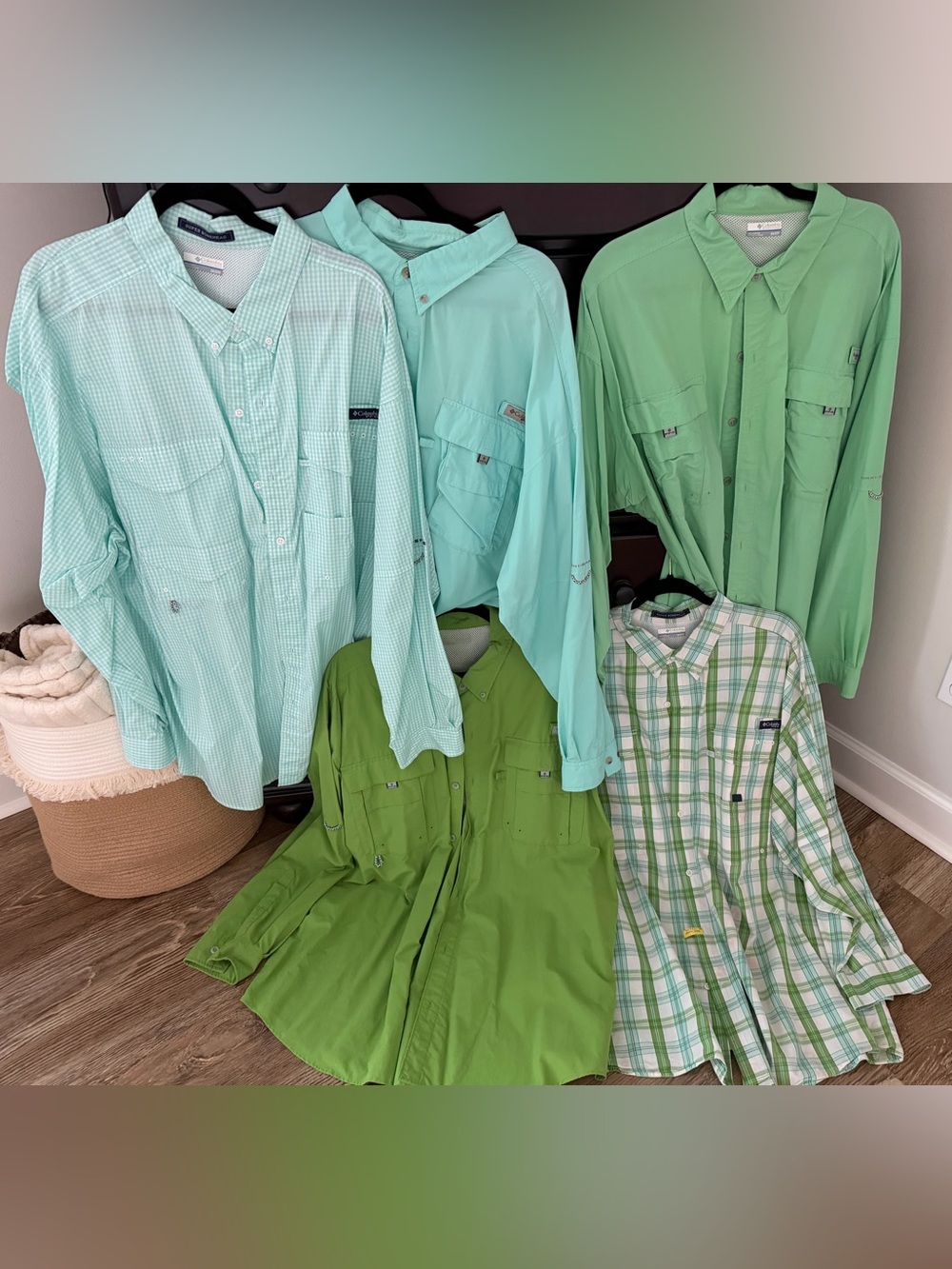Men’s Columbia long sleeve button down shirts…bundle of 5😀 size 3X